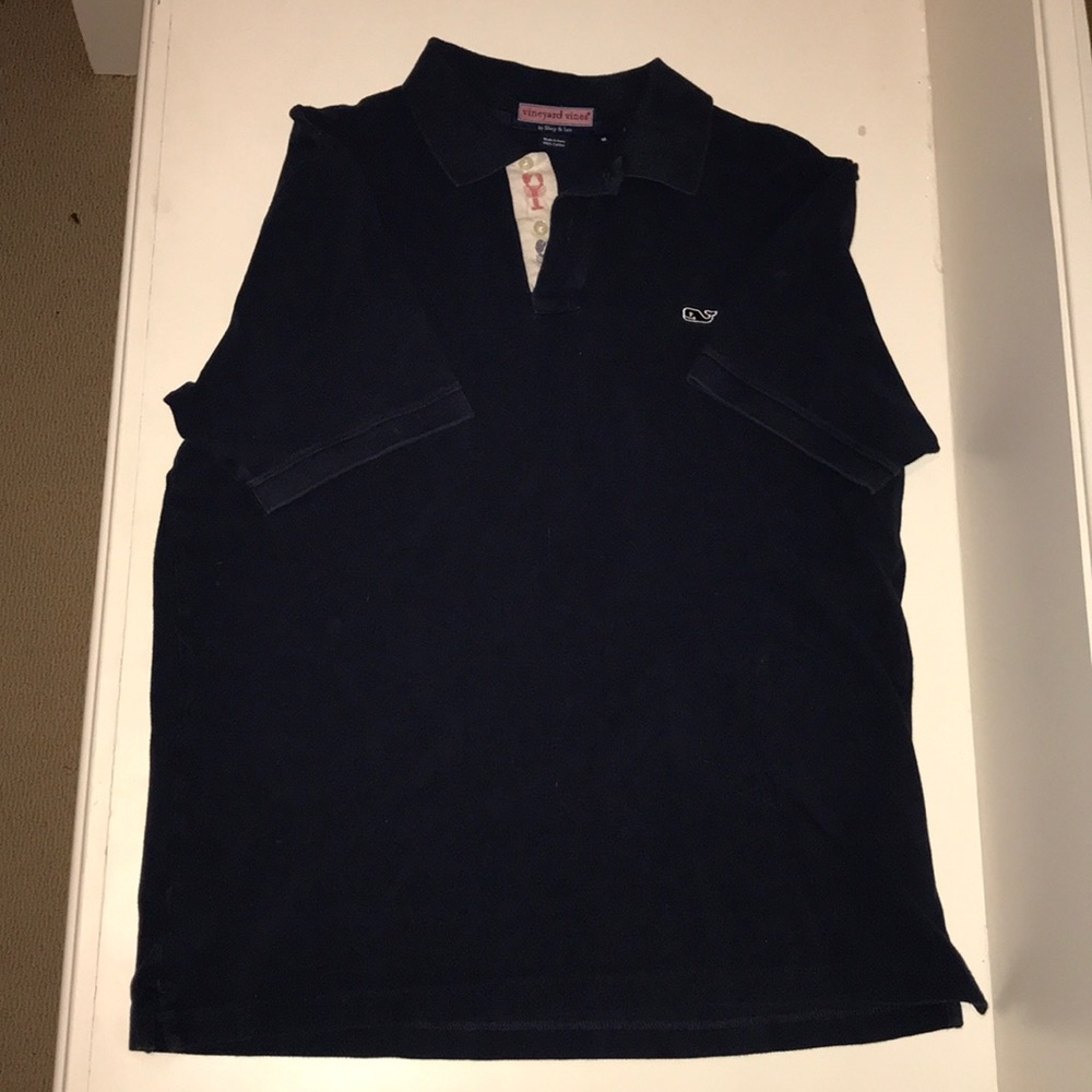 Vineyard Vines navy lobster polo